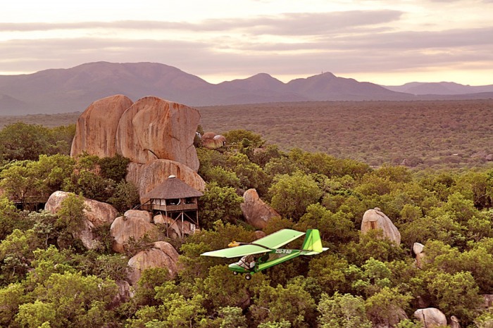 Kwa Madwala Microlight over Manyatta
